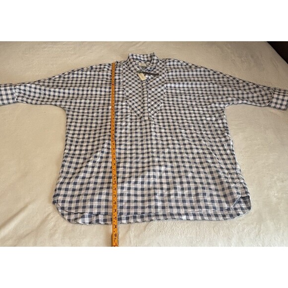 Anthropologie Long Sleeve Collared Popover Mini Dress Sz XL Blue NWT - Picture 3 of 5